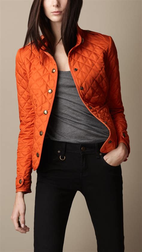 burberry orange quilted jacket|Burberry quilted jacket men.